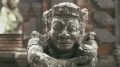 Bali Temple Statue 02 Stock Footage 79660831