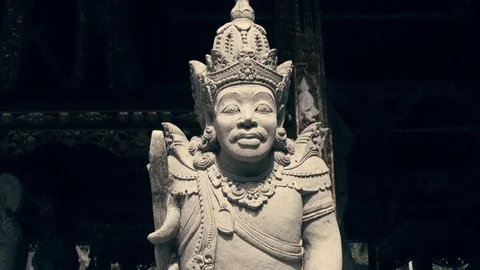 Bali Temple Statue  Stock Footage 79660828