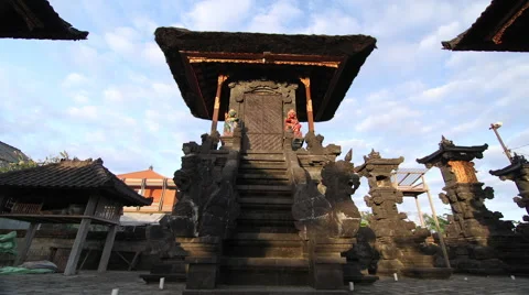 BALI TEMPLE SUNSET Stock-Footage 55372356