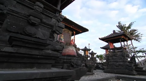 BALI TEMPLE SUNSET Stock-Footage 55372499