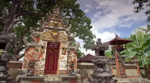 Bali Temple Time Lapse Video stock 8549290