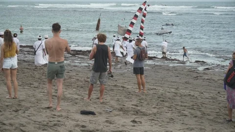 Bali traditional ceremony Stock Footage 89657993