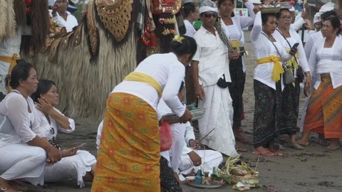 Bali traditional ceremony Stock-Footage 89661937