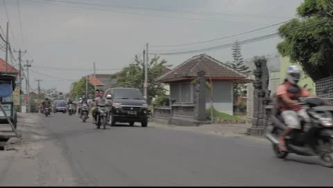 Bali traffic Stock Footage 8851328