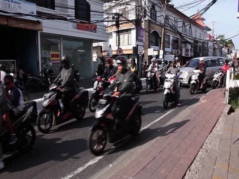 Bali Traffic Stock Footage 80964882
