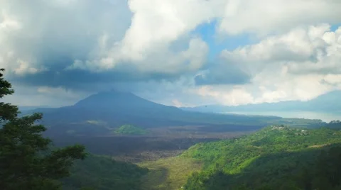 Bali, volcano calm timelapse Stock Footage 63265171