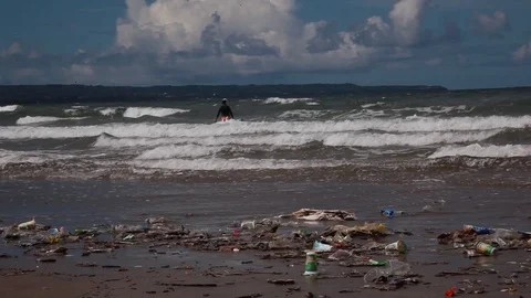 Bali waste Stock Footage 85504987