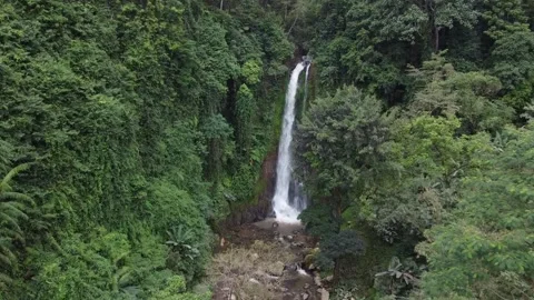 Bali Waterfall Drone view Stock Footage 214603154