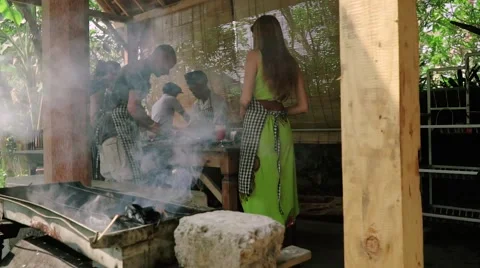 Balinese cooking class 動画素材 57523380