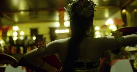 BALINESE DANCE BEHIND SHOT Stock Footage 82375688
