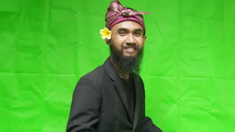 Balinese Man Smile Stock Footage 124725352
