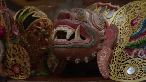 A Balinese mask Stock Footage 289647162