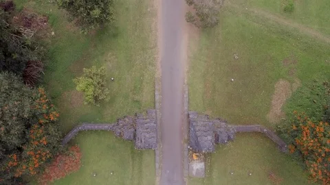 Balinese Split Gate Candi Bentar in Bali on an Early Morning Stock Footage 79830653