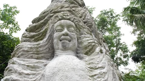 Balinese statue 18 Stock Footage 260180936