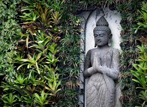 Balinese statue head Foto stock