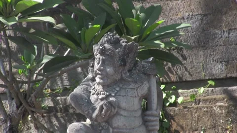 Balinese Statue Temple Guard Stock Footage 144598579
