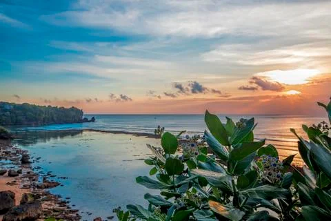 Balinese sunset Stock Photos