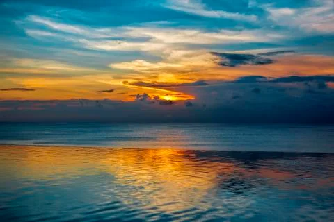 Balinese sunset Stock Photos