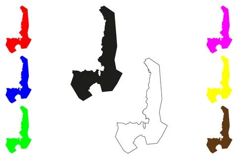 Baling city (Malaysia) map vector illustration, scribble sketch Baling map 스톡 일러스트