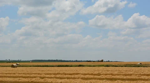 Baling Hay Stock Footage 26104309