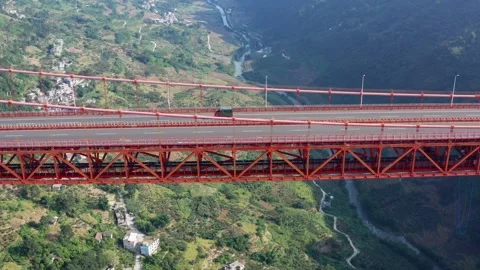 Baling river bridge of Guizhou Stock Footage 252192602