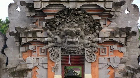 A Baliniese temple during the day. Stock Footage 102563475
