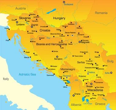 Balkan map Vector color map of Balkan region Copyright: xZoonar.com/Ruslan... Stock Photos