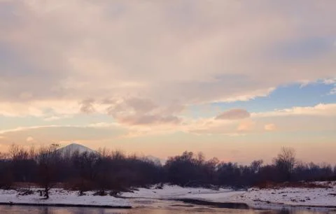 Balkan Winter Landscape Stock Photos
