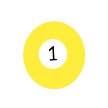 Ball 1 billiard Illustrazione stock