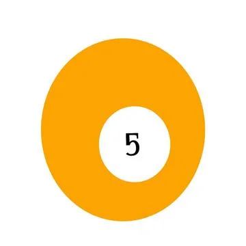 Ball 5 billiard Illustrazione stock