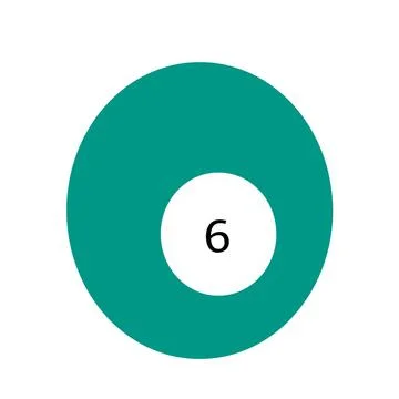 Ball 6 billiard Illustrazione stock