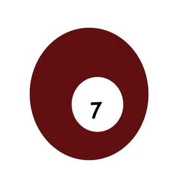 Ball 7 billiard Illustrazione stock