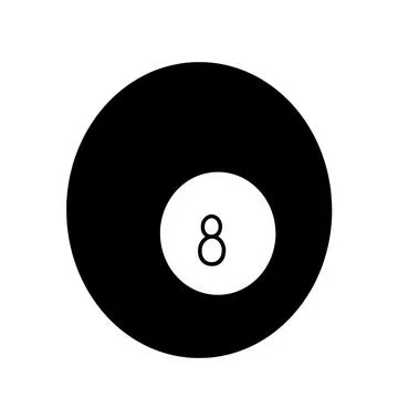 Ball 8 billiard Illustrazione stock