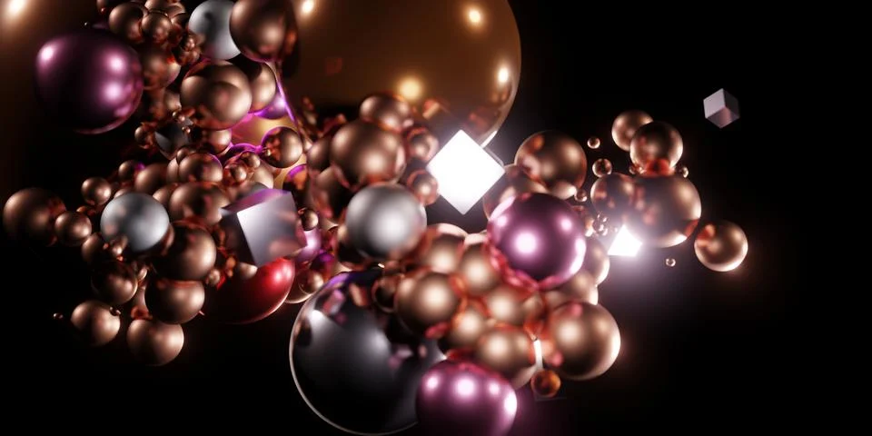 Ball abstract background modern technology virtual circle and crystal ball .. Stock Illustration