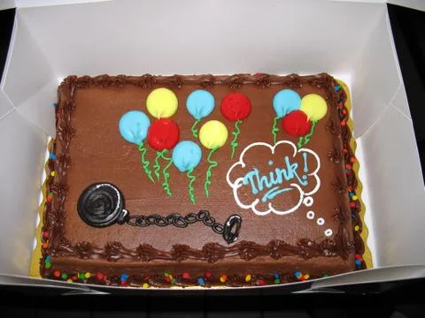 Ball and chain cake Stock Photos
