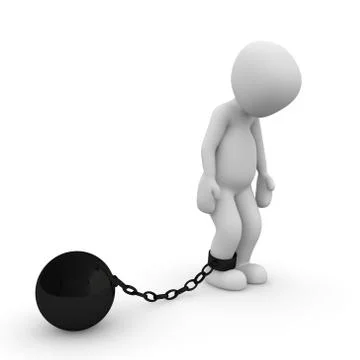 The ball and chain Stock Illustration