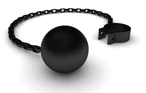 Ball and Chain Stock Illustration
