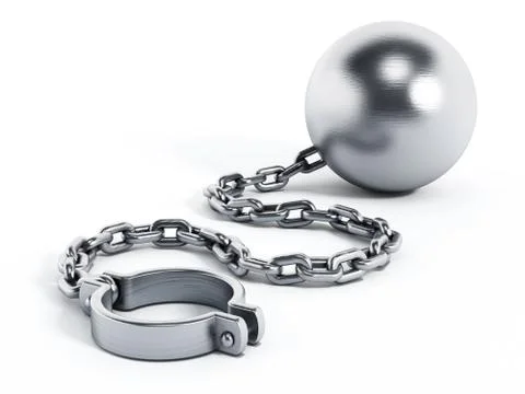 Ball and chain Stock Illustration