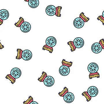Ball astrological vector seamless pattern Stock Illustration