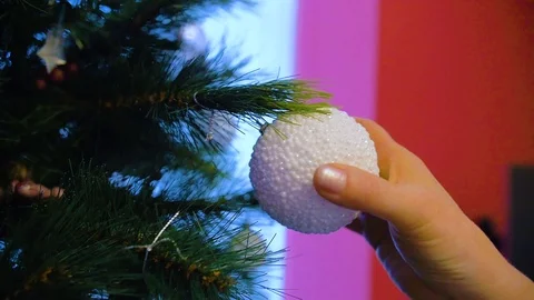 Ball Ball On Christmas Tree Video stock 100696483