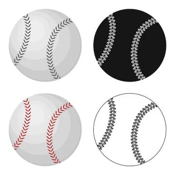 Ball for baseball. Baseball single icon in cartoon style vector symbol stock Stock Illustration