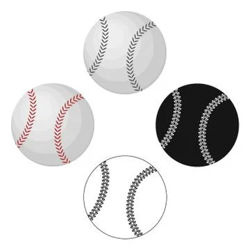 Ball for baseball. Baseball single icon in cartoon style vector symbol stock Stock Illustration