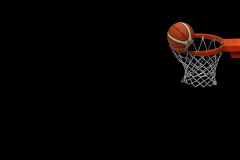 Ball in the basket Stock Photos