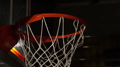 Ball in the basketball ring. Luck. Throw in a ring. 動画素材 97974320