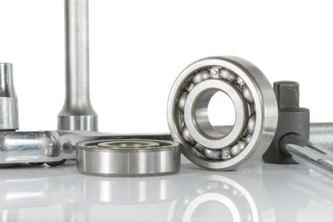 Ball bearing with drive socket set Stock Photos