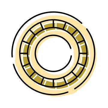 Ball bearing engineering part creating mechanical movement Stock Illustration