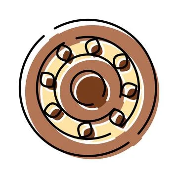 Ball bearing engineering part for mechanical motion Stock Illustration