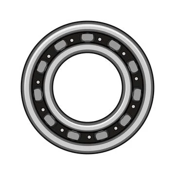 Ball bearing engineering part for mechanical rotating movement Stock Illustration