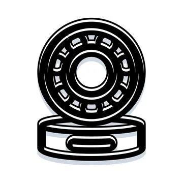 Ball bearing icon for mechanical engineering industry Stock Illustration