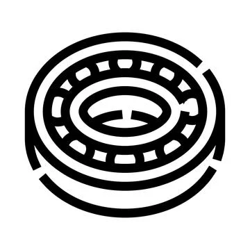Ball bearing icon for mechanical engineering and industry Stock Illustration